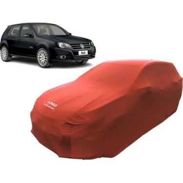 Imagem de Capa Para Carro Hatch Volkswagen Golf Anti-Risco - Mz, Vermelha