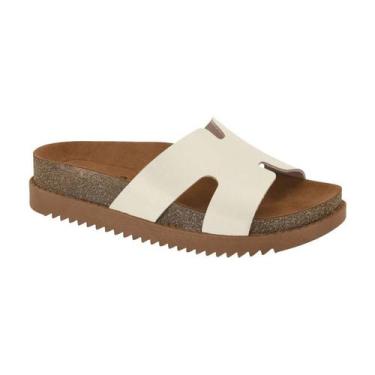 Imagem de Sandália Feminina  Tratorada Flatform Moleca, Branco off, 36