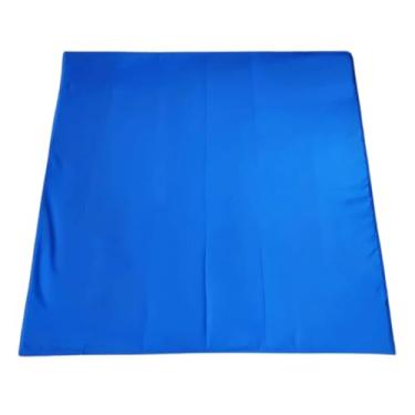 Imagem de Esteira Tapete de Praia Dobrável – Impermeável, Secagem Rápida - Cores lisas Tamanho Casal 135x135 cm (Azul royal)