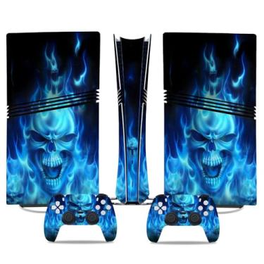 Imagem de Adesivo de vinil para PS5 Pro Digital Edition, console Blue Grimace e controles