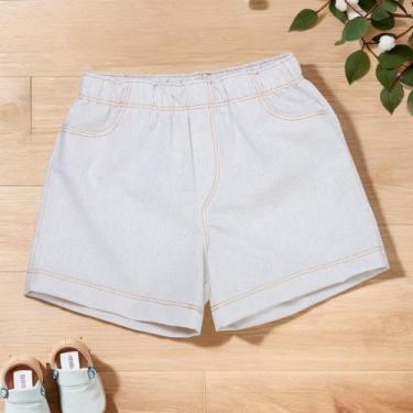 Imagem de Bermuda Para Meninos Verão Conforto E Estilo Off White - Era Uma Vez, 