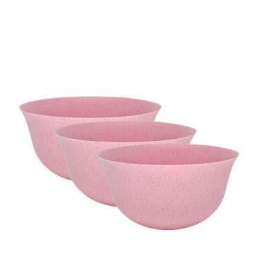 Imagem de Conjunto de 3 Bowls Amadeirados Tigela Resistente 1 Litro. - Deluma Pl