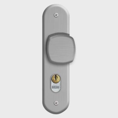 Imagem de Fechadura Para Area Externa Stilo Bola Espelho Aluminio 40mm mgm