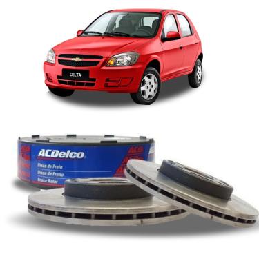 Imagem de Par Disco Freio Dianteiro Acdelco Celta 2000 A 2015