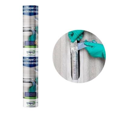 Imagem de Fita Multiuso Autoadesivo Tapa Goteira Aluminio 94cm Viapol