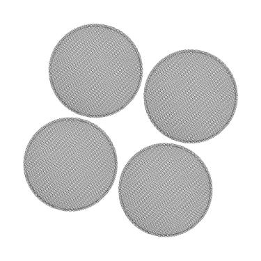 Imagem de Hihaha Grade de alto-falante universal de 4,5 polegadas para subwoofer de áudio grade de 118 x 124 x 9 mm sem moldura preta - Pacote com 4 materiais duráveis