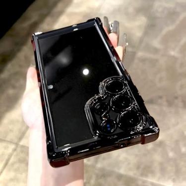 Imagem de Capa transparente à prova de choque para Samsung Galaxy S24 S23 S22 Ultra Plus FE S24FE S23FE A55 A15 A54 A53 A35 A25 5G capa dura, preta, para Samsung S22 Ultra