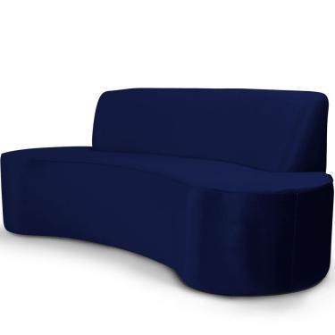 Imagem de Sofá 3 Lugares Bélgica Veludo Azul Marinho