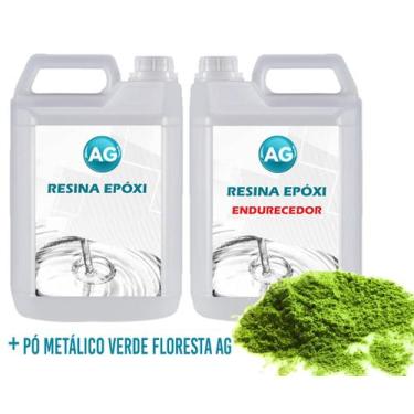 Imagem de Porcelanato Líquido Metálico Verde Floresta Ag Por M - Resinas Ag