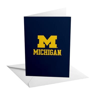 Imagem de Desert Cactus Cartão de felicitações da Universidade de Michigan 12 x 17 cm Wolverines UM U of M papelão dobrado único com envelope festa celebração (Design C)
