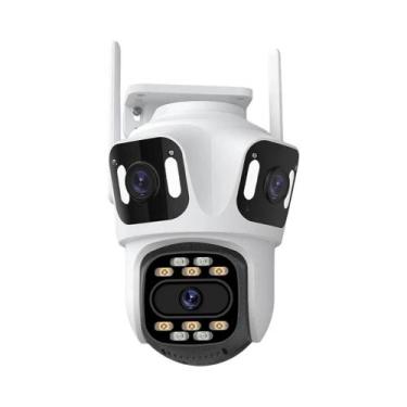 Imagem de Câmera IP PTZ De Três Lentes 6K HD Externa WiFi Com Rastreamento Autom
