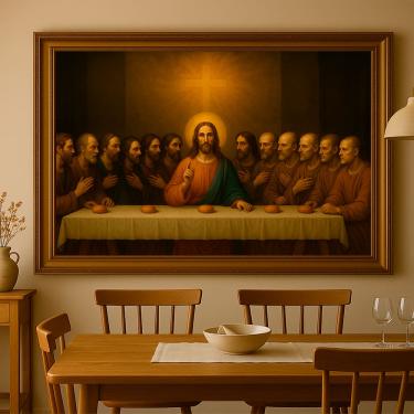Imagem de Quadro Decorativo Santa Ceia Realista