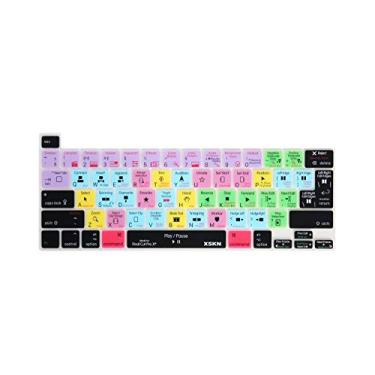 Imagem de XSKN Capa de silicone para teclado Final Cut Pro English Shortcuts para modelos Touch Bar 2019 MacBook Pro 16 polegadas A2141 2020 MacBook Pro 13,3 polegadas A2251 A2289 A2338 M1 Teclado Versão EUA e