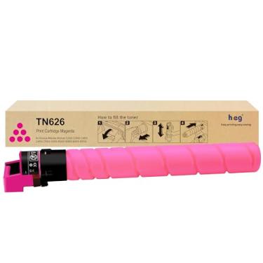 Imagem de HEG Cartucho de toner magenta TN626 TN626M para impressora Konica Minolta Bizhub C250i C300i C360i C450i C550i C650i B300i B360i B450i B550i (1 pacote)