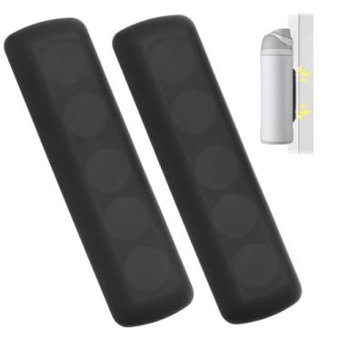 Imagem de GoBene 2 peças de bolsa de ginástica magnética de silicone, 5 ímãs embutidos com suporte adesivo, fácil fixação ao equipamento de exercício, acessório de academia e fitness (preto)