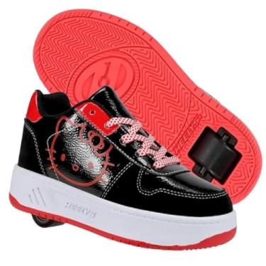 Imagem de HEELYS Sapato de salto com rodas, prata/preto, 2 EUA unissex criança pequena