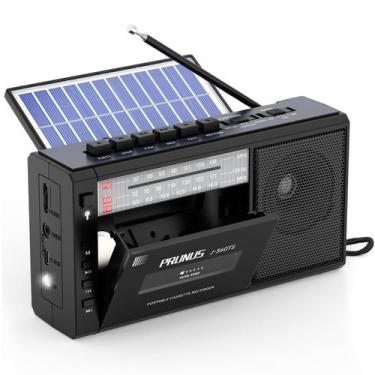 Imagem de Leitor de fita cassete Boombox PRUNUS J-360 com Solar/Bluetooth