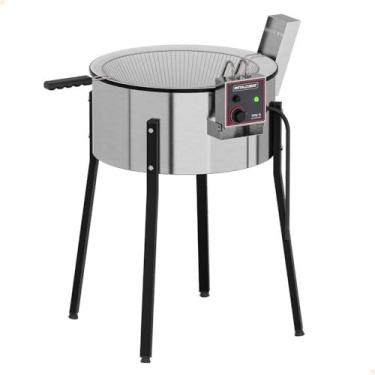 Imagem de Fritadeira Elétrica TFRE-15 Metalcubas - Estrutura Aço Inox 430 c/Pés Tubulares Aço Carbono 15 Litros 220V