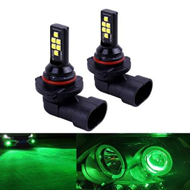 Imagem de SOCAL-LED 2x HB3 H10 9005 9145 Lâmpada de neblina LED Avançada 3030 SMD Lâmpada DRL colorida brilhante para uso diurno, Verde