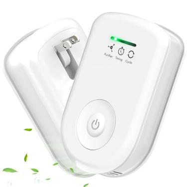 Imagem de Pacote com 2 purificadores de ar, plugue na parede para casa, eliminador de odor de ozônio, ionizador de ar com íons negativos para odores fortes, desodorizador de animais de estimação para cães e