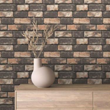 Imagem de Papel De Parede Brick Adesivo Efeito Pedras Lavável Autocolante Seleci