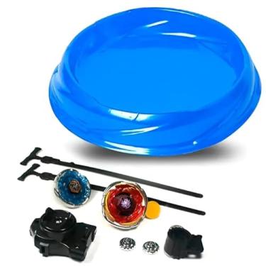 Imagem de Kit Pião de Metal Battle com Arena 20cm, 2 Beyblades, 2 Lançadores