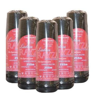 Imagem de Linha Rayza Ideal para Amigurumi - Tex 288 - Cor 010 Preto