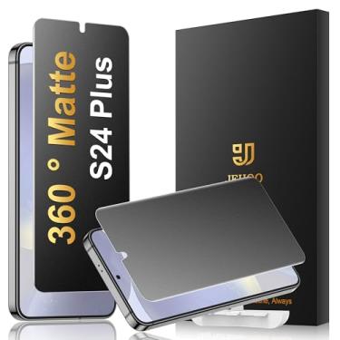 Imagem de JEHOO [Pacote com 2] Protetor de tela de privacidade de TPU fosco de 4 vias 360° para Samsung Galaxy S24 Plus (não é vidro), compatível com sensor de impressão digital, filme flexível adesivo completo