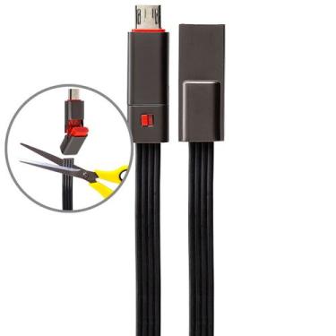 Imagem de Cabo Micro USB, Flat, Silicone - Ponta Reparável - CIRILO CABOS, 1 MT