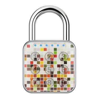 Imagem de Fechadura de combinação, fechadura de combinação para armário, trava de armário e trava de armário de academia - alta segurança, fácil de usar para academia, escola, viagens, ao ar livre (bloco