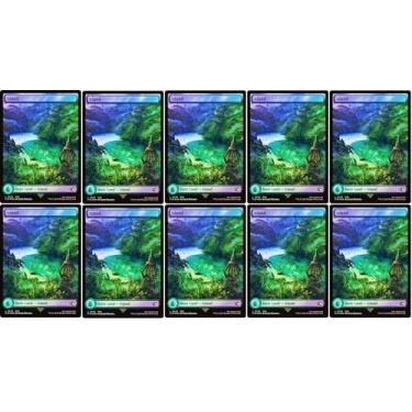 Imagem de 10x Magic The Gathering Final Fantasy Surge FOIL Full Art Lands - MTG - (Island #573 (Surge Foil))