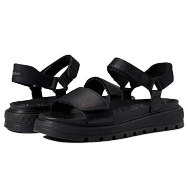 Imagem de Timberland Sandália feminina Ray City com tira no tornozelo, Preto de flor integral, 40