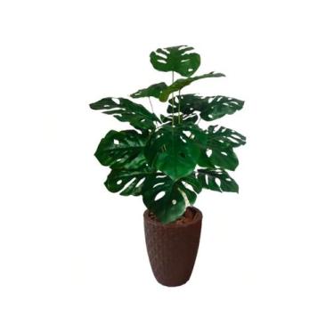 Imagem de Vaso Decorativo Grande P/ Sala Planta Folhagem Artificial Toque Real -