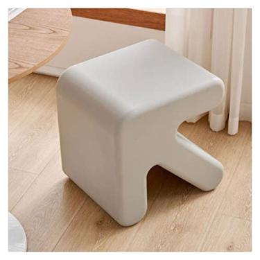 Imagem de Mesa de centro de design simples, mesa lateral, mesa de centro, mesa de cabeceira e banco para sala de estar, escritório, quarto, banheiro, showroom, porta-revistas moderno, mesa lateral minimalista