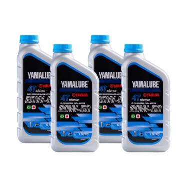 Imagem de Kit Yamalube 4 Óleos 20w-50 4 Tempos para Motores de Popa e Motos Aquáticas