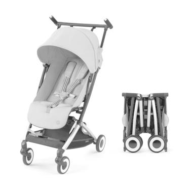 Imagem de Carrinho de Bebê Ultracompacto com Suspensão Suave e Reclinação Ajustável com Uma Mão, Cybex Libelle, Cinza Neblina