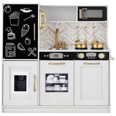 Imagem de Cozinha Infantil com Design Realista, Telefone, Utensílios, Forno, Micro-Ondas e Pia para Crianças Acima de 3 Anos, Best Choice Products
