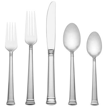 Imagem de Conjunto de Talheres, Sofisticação e Durabilidade para Sua Casa com 20 Peças e Material de Aço Inoxidável, LENOX Eternal, Prata