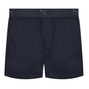 Imagem de Cueca Puma Samba Canção Cotton Abertura Frontal Elástco 40MM, Preto, G