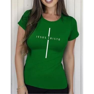 Imagem de Camiseta Camisa Algodão Feminina Masculina Adulto Gospel Evangélica Ca