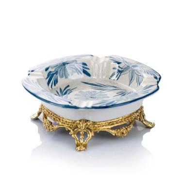 Imagem de Cinzeiro de ervas daninhas cerâmica nórdica com cinzeiro de cobre, ornamentos, cinzeiro decorativo de luxo para cafeteria cinzeiros para cigarros