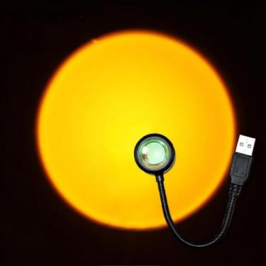 Imagem de Lâmpada de pôr do sol, projetor de luz noturna, rotação de 360°, luz de atmosfera decorativa LED, luzes RGB, luz solar, nascer do sol, lâmpada para decoração de quarto, fotografia, transmissão ao vivo