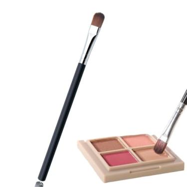 Imagem de Pincel redondo extra plano para sobrancelha e corretivo, pincel de maquiagem angular multifuncional