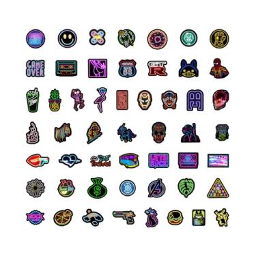 Imagem de Adesivos neon legais, pacote de adesivos para crianças, adultos, adolescentes, adesivos de vinil à prova d'água, adesivos para laptop, skate, diário, caderno, computador, telefone, copa, bagagem