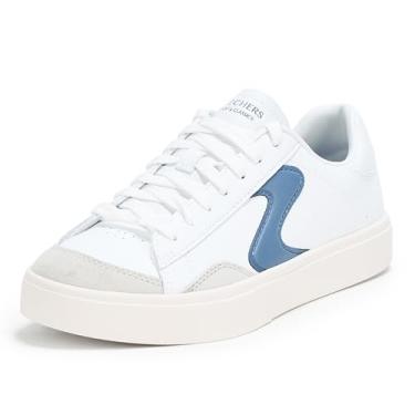 Imagem de Skechers Eden Lx-Slick Talk feminino, Branco/Azul marinho, 36