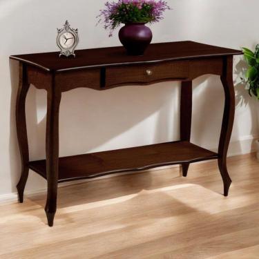 Imagem de Aparador Para Sala Com 1 Gaveta E Prateleira Pés Luiz Xv - Pinhão