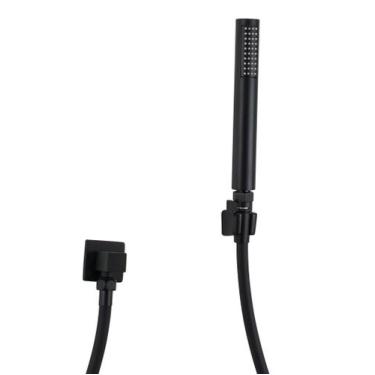 Imagem de Ducha Higiênica Preto Fosco ABS com Flexível Emborrachado 120 cm - AMG