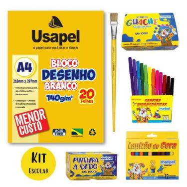 Imagem de Kit Artes Pintura e Desenho Maripel com Guache Pincel Pintura a Dedo C