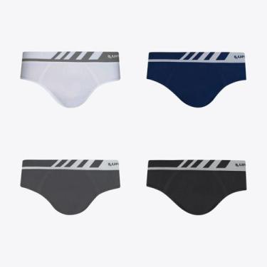 Imagem de Kit 4 Cuecas Lupo Slip Microfibra Sem Costura Sortidos 00691-1045000, 