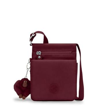 Imagem de Kipling Nova bolsa feminina Eldorado, transversal leve, bolsa de viagem de nylon, Merlot, 0.75''L x 7.75''H x 6''D
